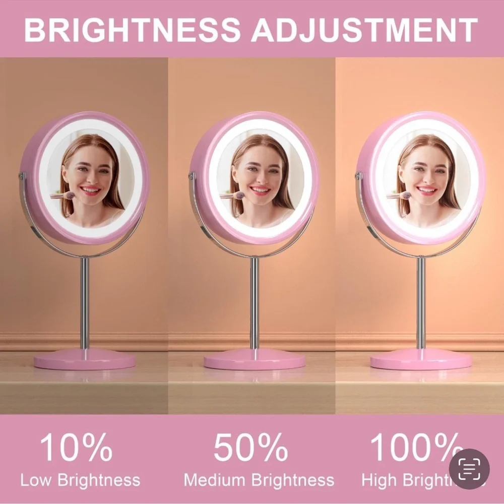 Pink LED Vanity Mirror